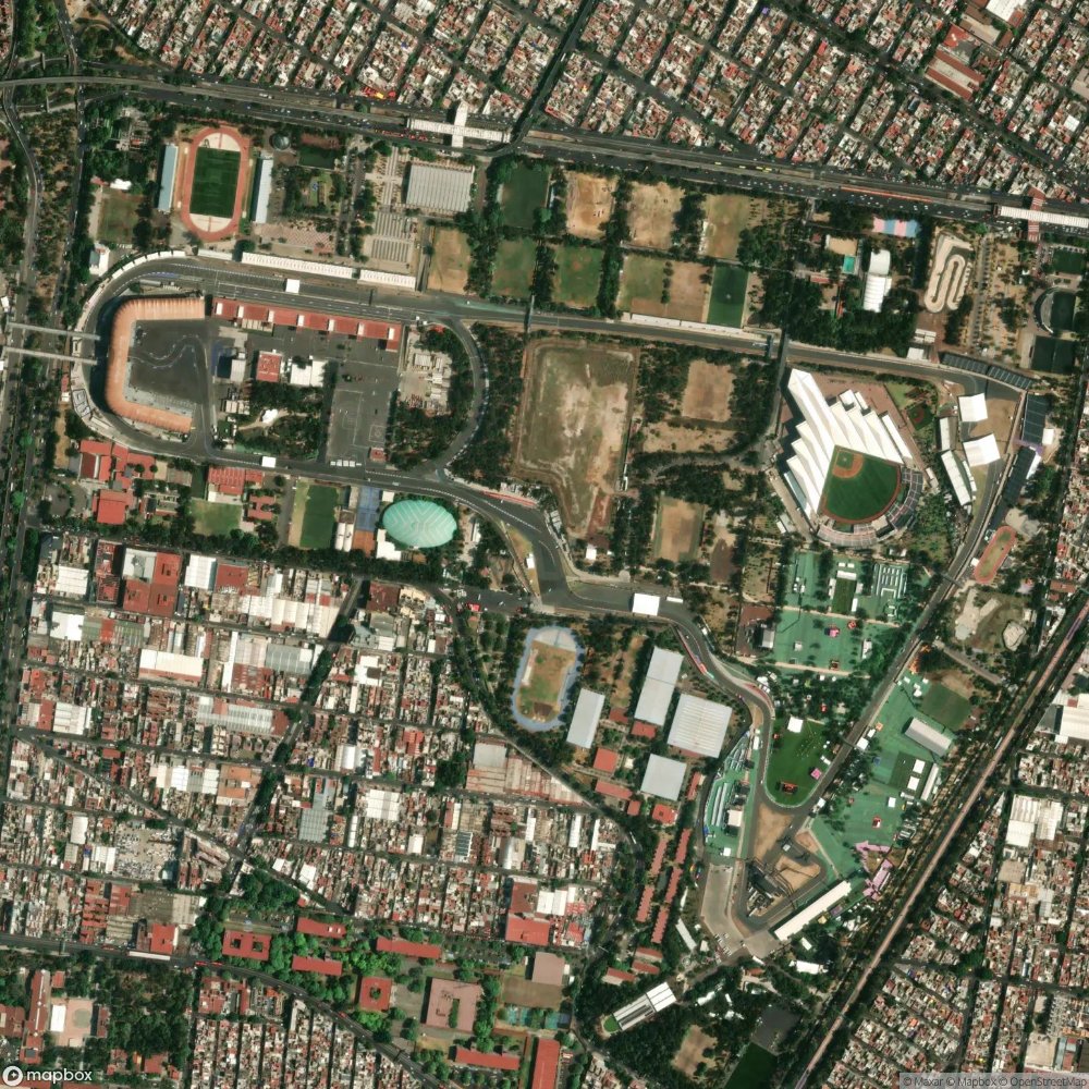 Vista satelital de Autodromo Hermanos Rodrígruez